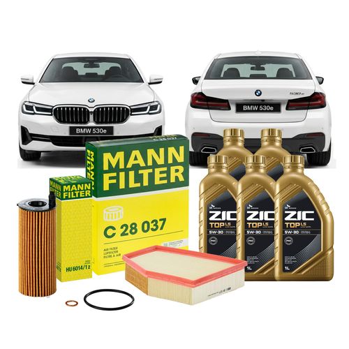 BMW 5시리즈 530e 20.07- G30 G31 B48B20A B48B20B GC1 하이브리드 엔진오일세트 만필터+지크탑, 1L