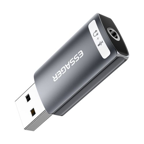Essager USB C타입 외장형 사운드 카드 단일/듀얼