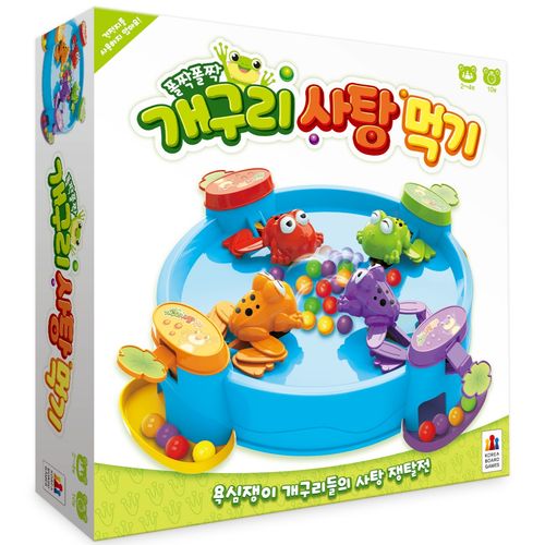 코리아보드게임즈 폴짝폴짝 개구리 사탕먹기, 1개, 혼합색상