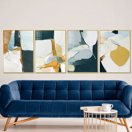 추상화 액자 북유럽 감성 M 시리즈 그림 카페 인테리어, 3번 추상화 M_C+4번 추상화 M_D_2개 세트