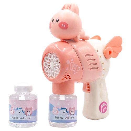 플레이맥스 LED 터보 자동 버블건 + 버블 용액 2p 세트, 핑크(버블건), 1세트