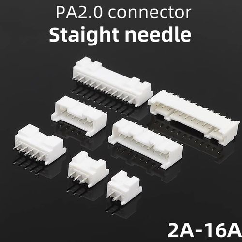 50PCS PA2.0 커넥터 2.0mm 피치 180도 DIP 버클 스트레이트 (색상-14A, 패키지 수량-50PCS)