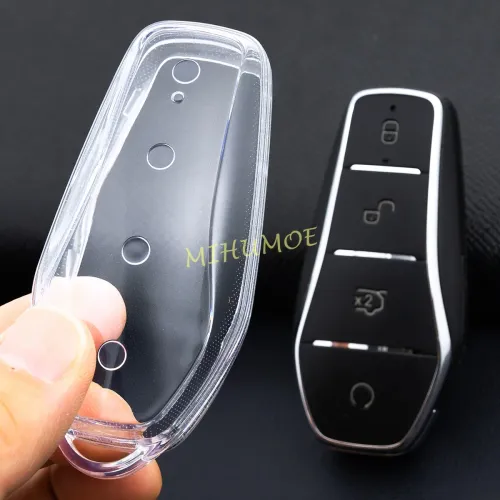 TPU Key Case Cover For BYD Song PLUS Pro Atto 3 Seal U Dolphin Sealion 6 7 Black Remote Fob Holder K