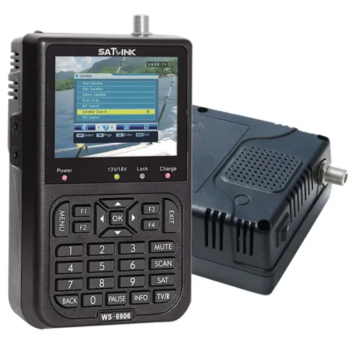 Satlink WS6906 3.5인치 LCD DVB-S 디지털 위성 신호 탐지기 미터 DVB S 디지털 위성 풀 FTA 파인더 WS 690