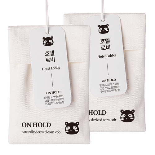 온홀드 퍼퓸 샤쉐 디퓨저 옷장 차량용 걸이형 방향제 탈취제, 호텔로비, 2세트