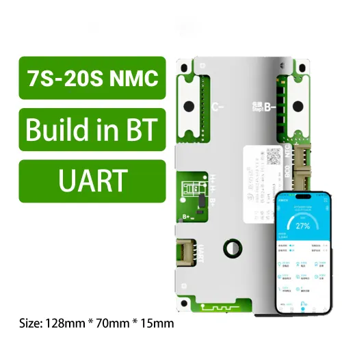 JBD 스마트 BMS 36V 48V Lifepo4 40A 100A 배터리 관리 시스템 6S 8S 10S (UART BT 포함)