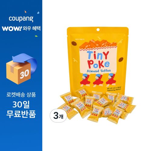 티니포크 아몬드 카라멜 사탕, 3개, 108g