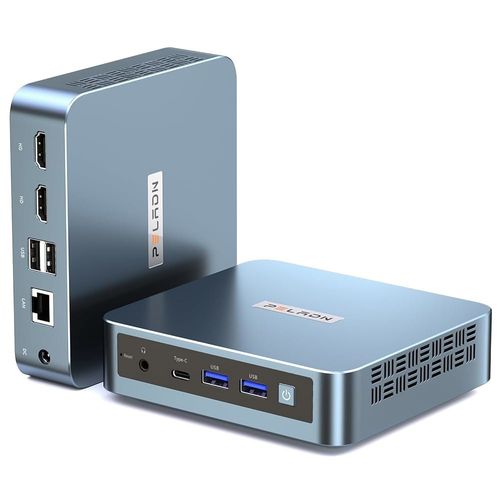 PELADN 미니 PC N100 최대 3 4GHz 16GB DDR4/512GB SSD 타입 C/듀얼 HD 데스크톱 컴퓨터 4K/60Hz 트리플 디스플레이 USB3 0/BT4