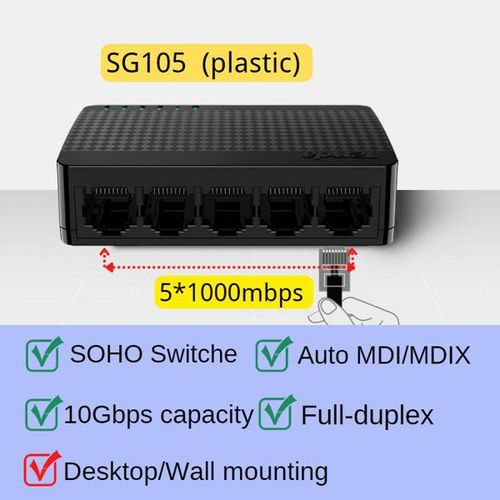 텐다 기가비트 스위치 이더넷 5/8포트 1000Mbps 10배 빠른 스위치 RJ45 허브 이더넷 네트워크 SOHO 데스크탑 스마트 WiFi