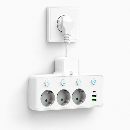 1PD+2USB T탭 다기능 확장형 멀티탭 야간 무드등 개별 스위치