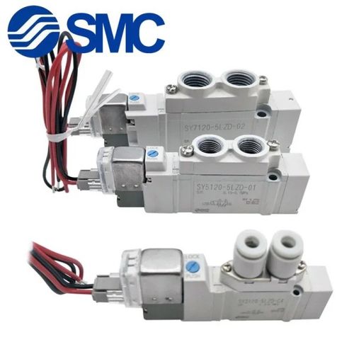 SMC 오리지날 솔레노이드 솔밸브 5포트 플러그인 타입 SY5520/5320/5420/5120/5120-3/4/5LZD/-01-C4-6-8
