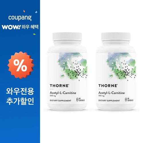 쏜리서치 아세틸-L-카르니틴 500mg 캡슐, 60정, 2개