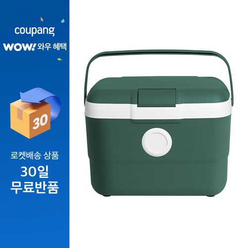 올리빙 도트 캠핑용 아이스박스, 모스그린, 25L