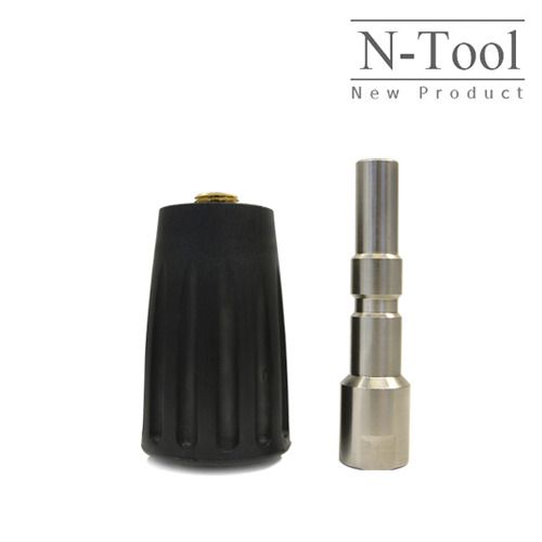 N-Tool 엔툴 닐피스크 퀵커플러 암수세트 셀프세차장용 폼랜스 커넥터 무광 닐피스크 검정 암커플러+숫커플러SUS 암수세트