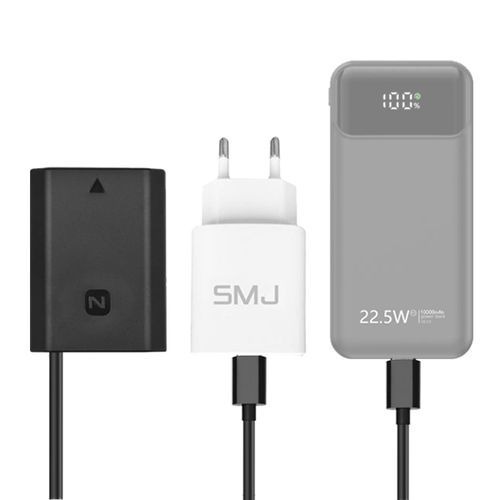 SMJ NP-FZ100 20W전용 끊김없는 C타입 더미 소니 미러리스 상시전원 배터리 5천만보상, 1개