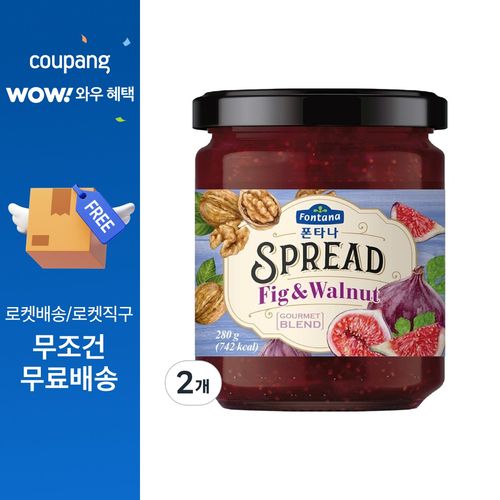 폰타나 스프레드 무화과 & 월넛 잼, 280g, 2개