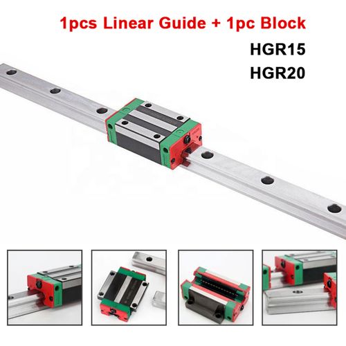 HGR15 HGR20 15mm 20mm 사각형 리니어 가이드 레일 200mm1500mm HGH15CA HGW15CC HGH20CA HGW20CC 캐리지 블록 포함 CNC 라우터용