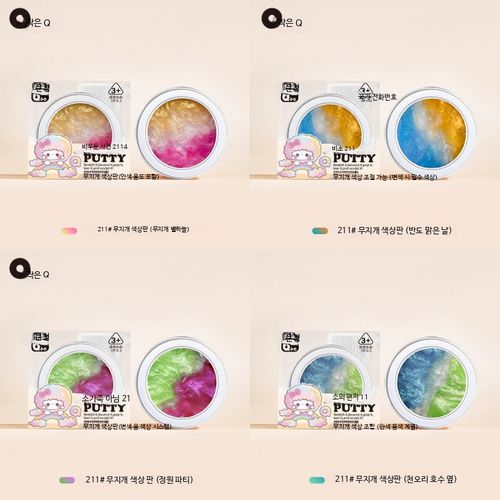 세트 점토 유리 퍼티 슬라임 비뉴턴 유체 스트레스 해소 무독성 변색 탄력 완구 키트