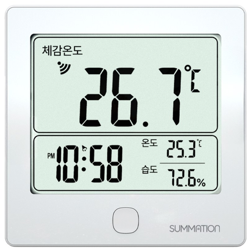 디지털 체감온도계 써메이션 SM-1 체감온도 측정기 온습도계, 1개, White