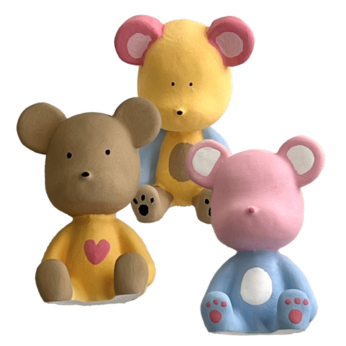 1인용 DIY 세트 베어브릭 곰돌이 석고방향제 채색 컬러링 키트