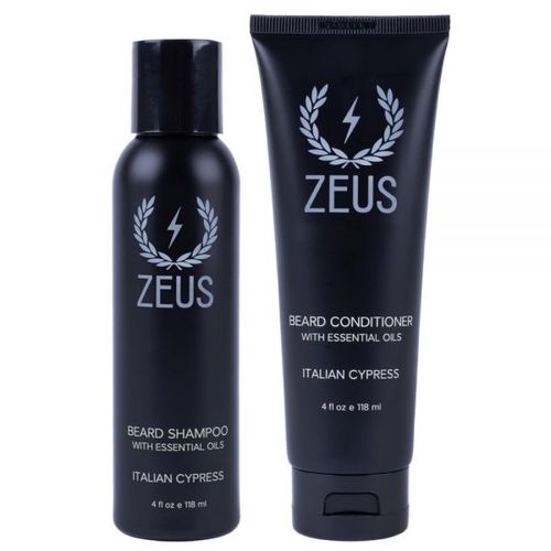 남성용 에센셜 오일이 함유된 ZEUS 이탈리안 사이프러스 수염 컨디셔너 워시 아보카도 알로에 베라 호호바 오일 미국산 로 부드러운 페이셜 헤어를 위한 딥 클렌징 하이드레이션 4