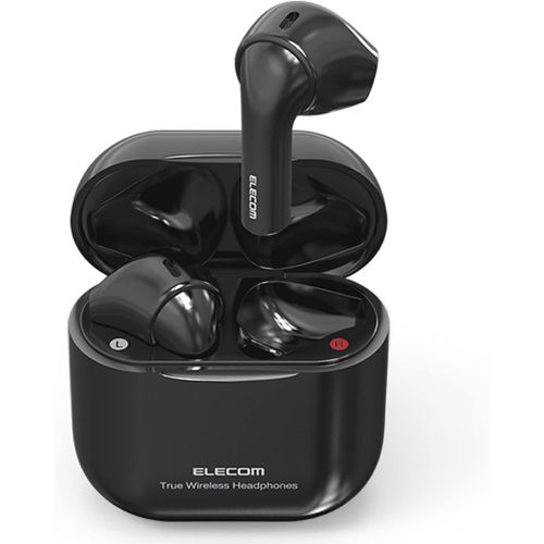 ELECOM 무선 이어폰 완전 무선 Bluetooth5.0 대응AAC 대응통화 대응 세미 오픈형 블랙 LBT-TWS11BK