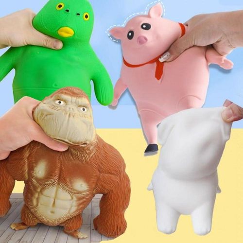 스트레스해소 화풀이 말랑이 인형 4종 스트레스푸는 손장난감 스트레스볼 스퀴시 피젯토이 촉감놀이 주물럭