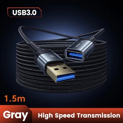 투키 USB 남성-여성 케이블 연장 코드 PC TV 노트북용 금도금 커넥터 꼬임 방지 와이어
