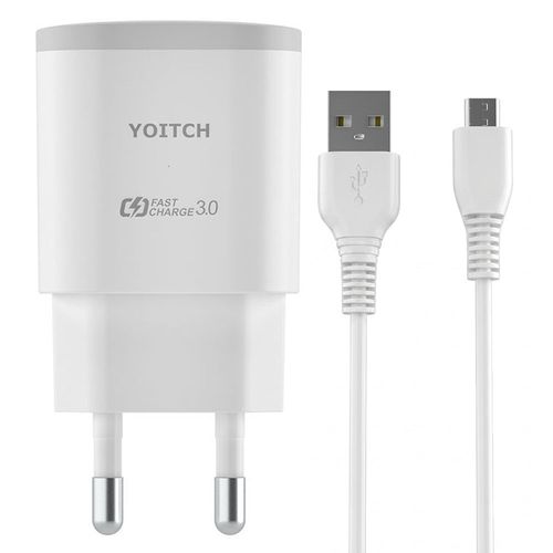 요이치 제우스 퀄컴 3.0 지원 USB 고속 충전기 + 5핀 고속 충전 케이블 150cm, 혼합색상, 1세트