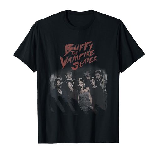 Buffy The Vampire Slayer Distressed Vintage Slayer Group T셔츠