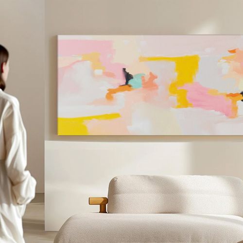 모던 추상화 와이드 카페 거실 인테리어 대형 캔버스 그림 액자 1-12, 01.W-컬러풀드림