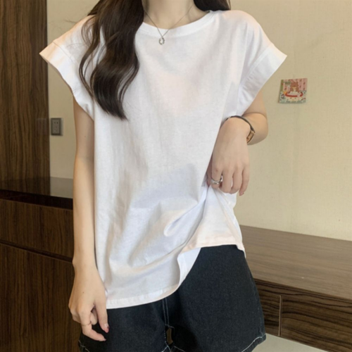 여성 루즈핏 여리핏 캡소매 데일리 캐주얼 심플 여름 반팔티