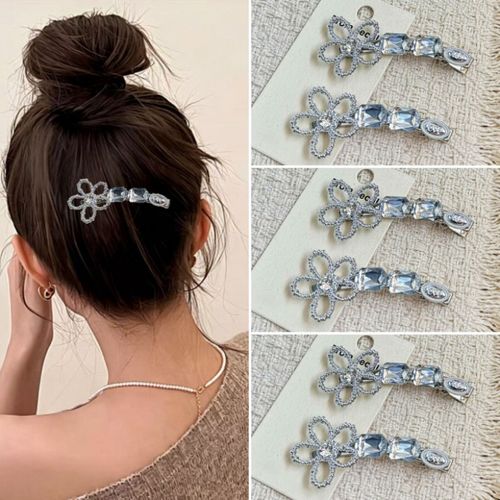 ZMBIRD 6PCS 꽃 큐빅 악어집게 잔머리 고정용 C6924