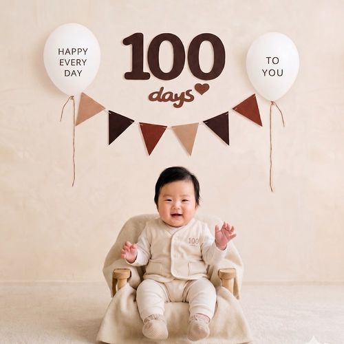 아기 셀프 데일리 성장 50일 100일 촬영 소품 이벤트, 1세트, 데일리촬영세트