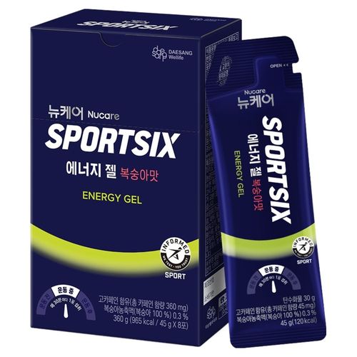 뉴케어스포식스 정품 에너지 젤 복숭아맛, 8회분, 1개