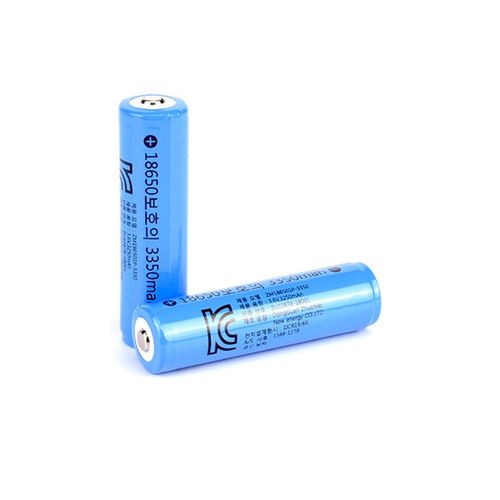 라온 KC인증 18650배터리 3.7V 3350mAh 리튬이온 충전 건전지 충전용 보호회로 내장 충전지