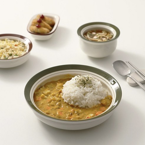 에라토 허니 샐러드볼 9인치 2color 덮밥 면기 계란찜 그라탕 시리얼볼 간식그릇, 그린, 1개