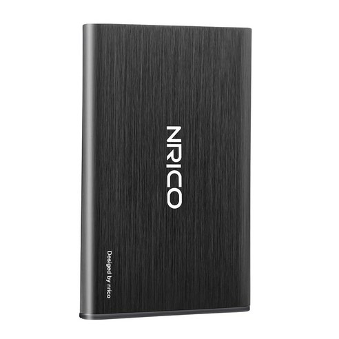 외장 하드 디스크 NRICO 울트라 슬림 500GB 휴대용 드라이브 USB3.0 HDD 스토리지 PC 데스크탑 노트북 Mac PS4 Xbox 엑스박스 One 블랙 500 GB