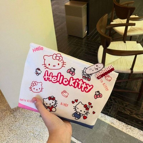 귀여운 헬로 키티 대용량 메이크업 가방 휴대용 탱크 화장실 고퀄리티 EZ2738712